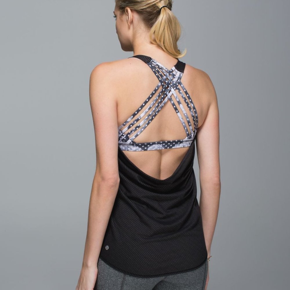 Lululemon Wild Tank Black / Dottie Dream Rose Neutral Blush Black